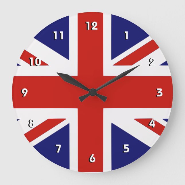 Horloge murale du drapeau britannique avec les chi (Recto)