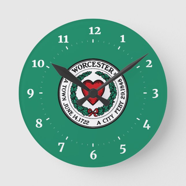 Horloge murale du drapeau de Worcester, Massachuse (Recto)