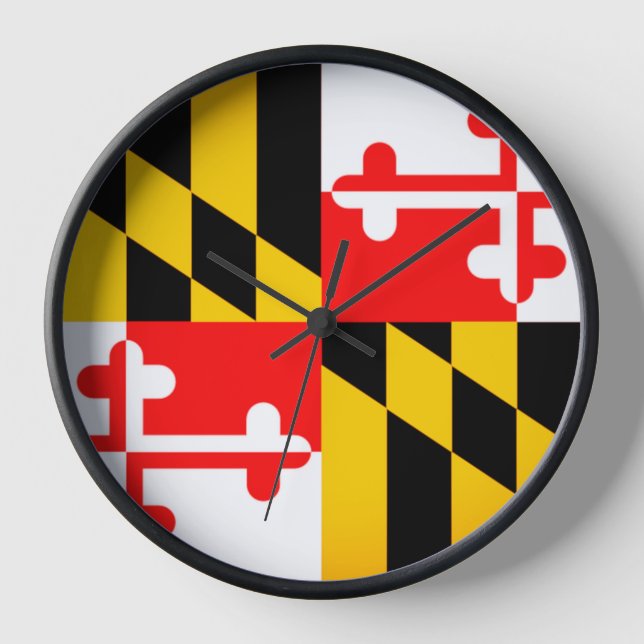 Horloge murale du drapeau du Maryland (Recto)