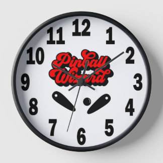 Horloge murale du joueur de pinball avec cadre en