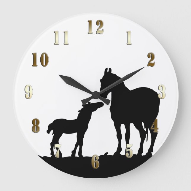 Horloge murale du lièvre et du poulain (Recto)