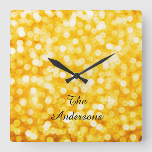Horloge murale du livre d'or moderne