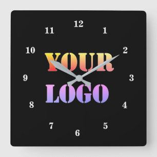 Horloge murale du logo de l'entreprise personnalis