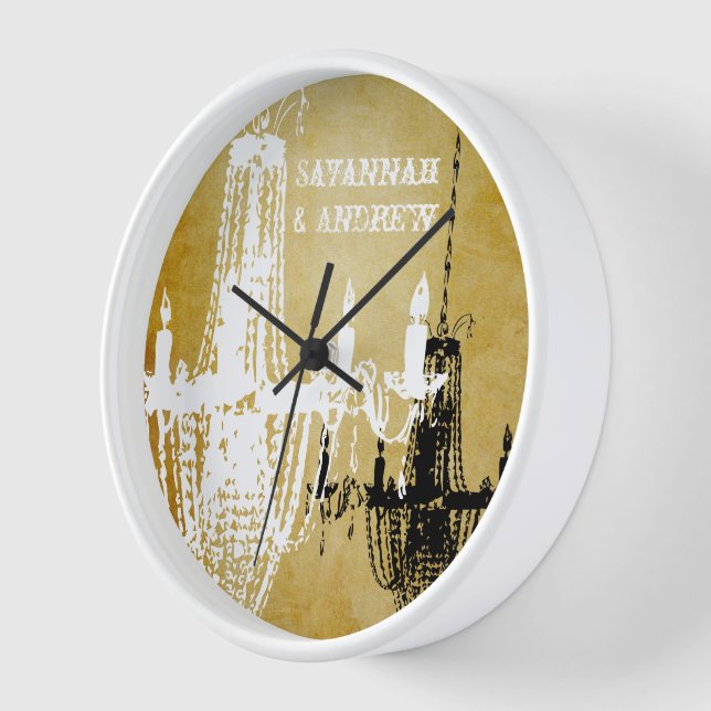 Horloge murale du lustre personnalisé (Angle)