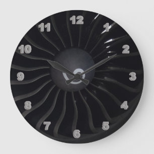 Horloge murale du moteur à réaction/bras noirs