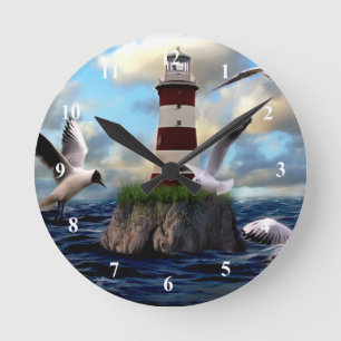 Horloge murale du phare d'art