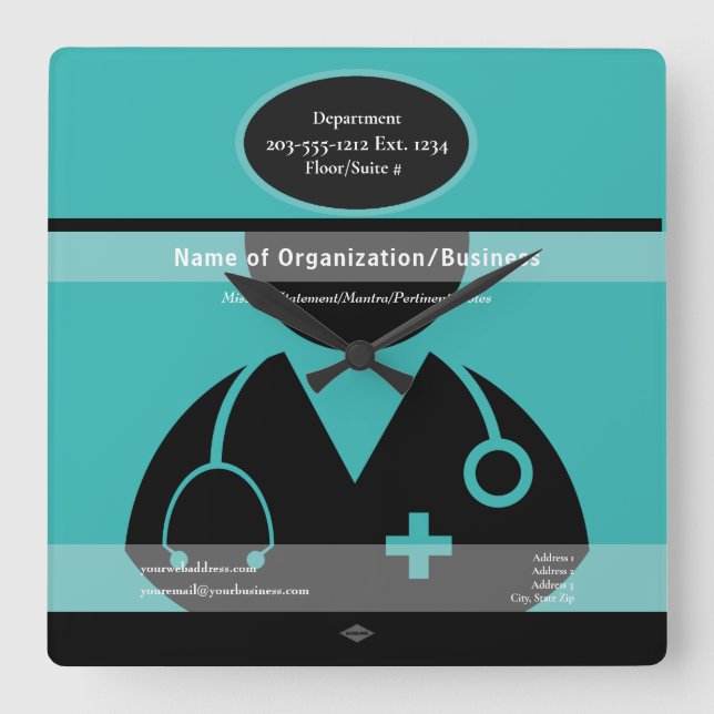 Horloge murale du thème Médicale HAMbyWG (Recto)