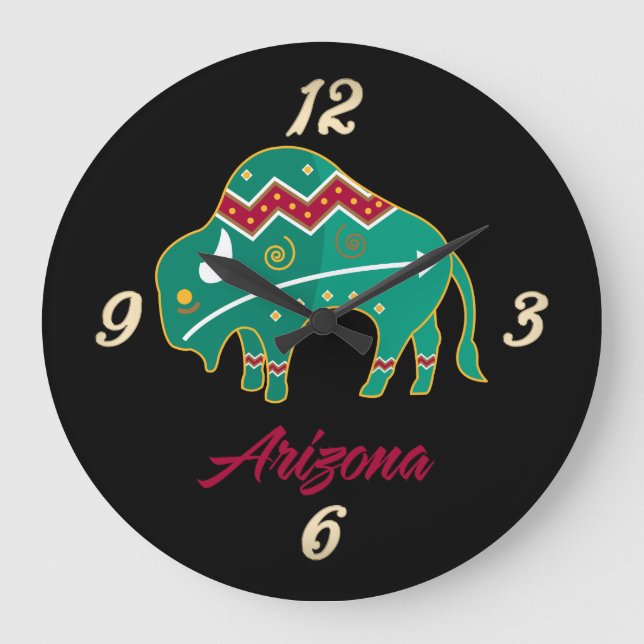 Horloge murale du Totem Buffalo de l'Arizona (Recto)