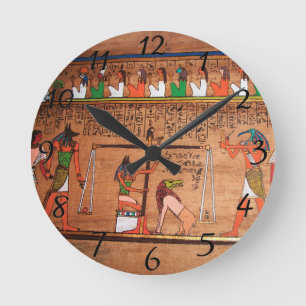 Horloge murale Égypte-Hiéroglyphes