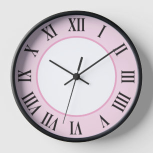 Horloge murale élégante - rose