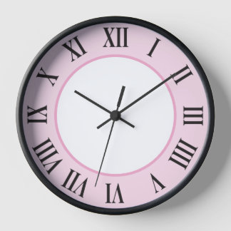 Horloge murale élégante - rose