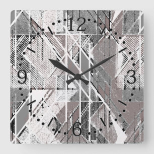 Horloge murale en acrylique avec impression grunge