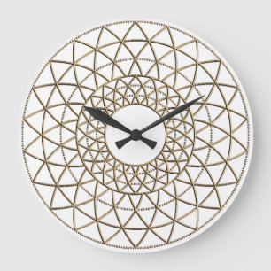 Horloge murale en acrylique avec motif de cercle m