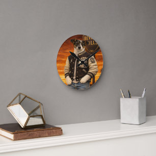 Horloge murale en acrylique d'art de compagnie per