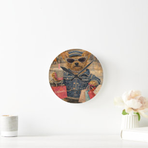 Horloge murale en acrylique d'art de compagnie per