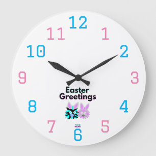 Horloge murale en acrylique de Bunny Fuzzies