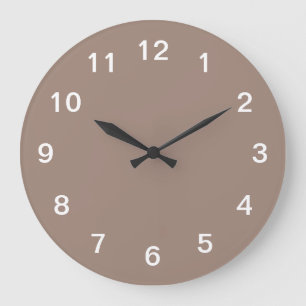 Horloge murale en acrylique minimaliste Taupe