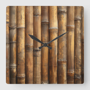 Horloge murale en bambou