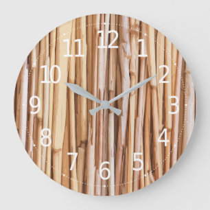 Horloge murale en bambou sèche simple de