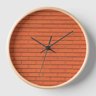 Horloge murale en béton orange