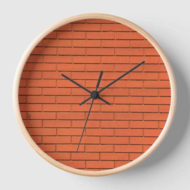 Horloge murale en béton orange (Recto)