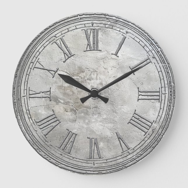 horloge murale en béton romain (Recto)