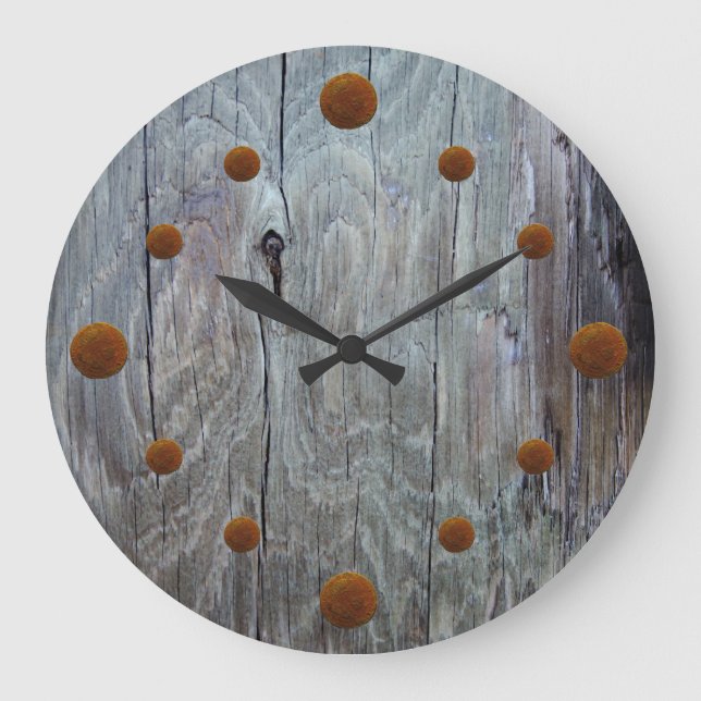 Horloge murale en bois vieille grange (Recto)