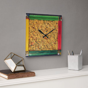 Horloge murale en carreaux vintages