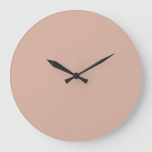 Horloge murale en couleur solide - rose crêpe