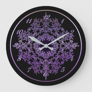 Horloge murale en filigrane pourpre de motif