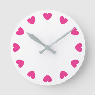 Horloge murale en forme de cœur