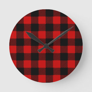 Horloge murale en plâtre rouge de Buffalo