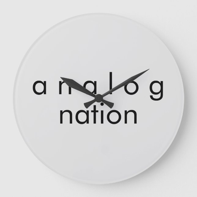 Horloge murale en quartz gris audio de Nation anal (Recto)