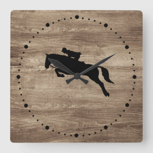 Horloge murale en silhouette