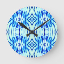 Horloge murale en teinture bleue Indigo