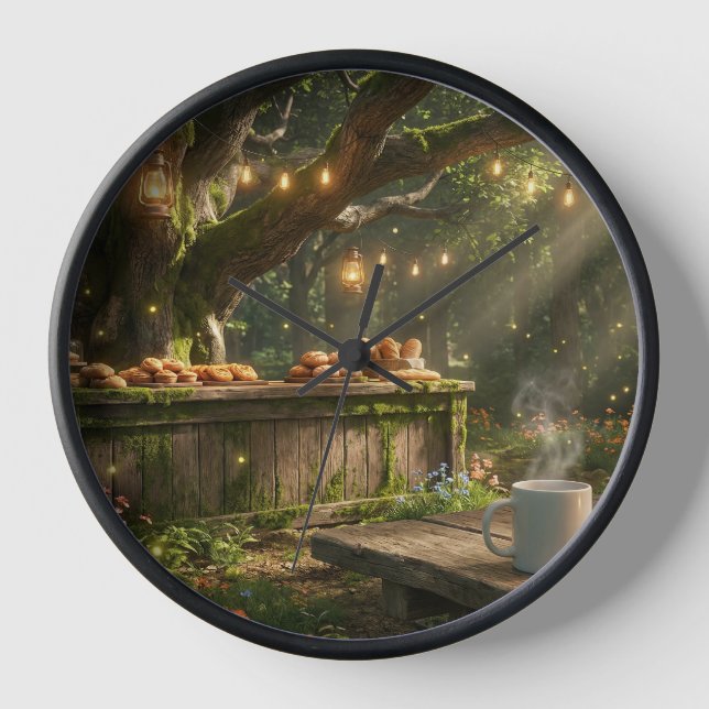 Horloge murale Enchanted Forest Cafe (Recto)