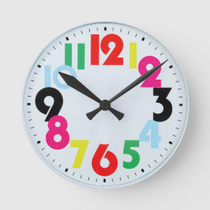 horloge murale enfant colorée