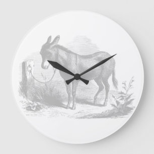 Horloge murale esquisse d'âne