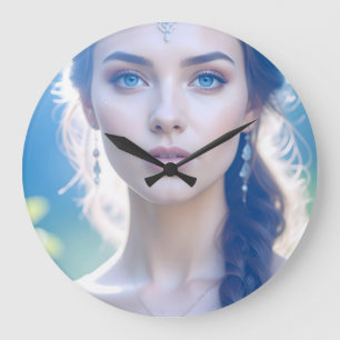 Horloge murale Ethereal Blue Eyes