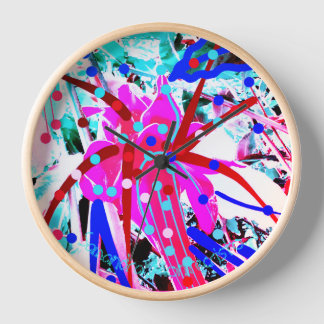 Horloge murale FESTIVE FLEURS ART #1