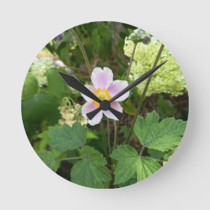 Horloge murale fleur sauvage rose   Maison florale