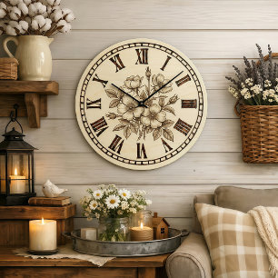 Horloge murale Fleurs sauvages