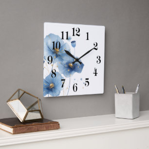 Horloge murale florale