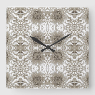 Horloge murale florale neutre Élégante ferme amé