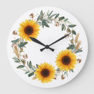Horloge murale florale Tournesol