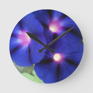 Horloge murale florale violette