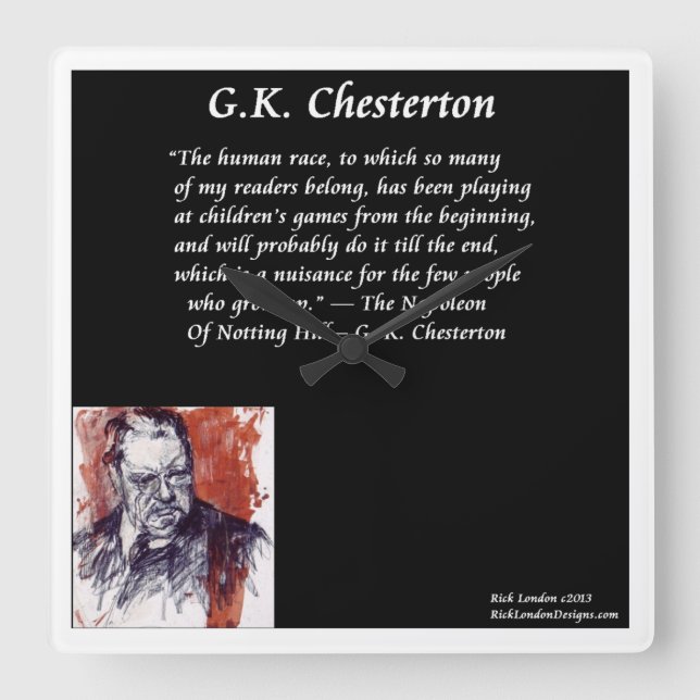 Horloge murale GK Chesterton Square (Recto)