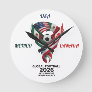 Horloge murale Global Football Amérique du Nord 20