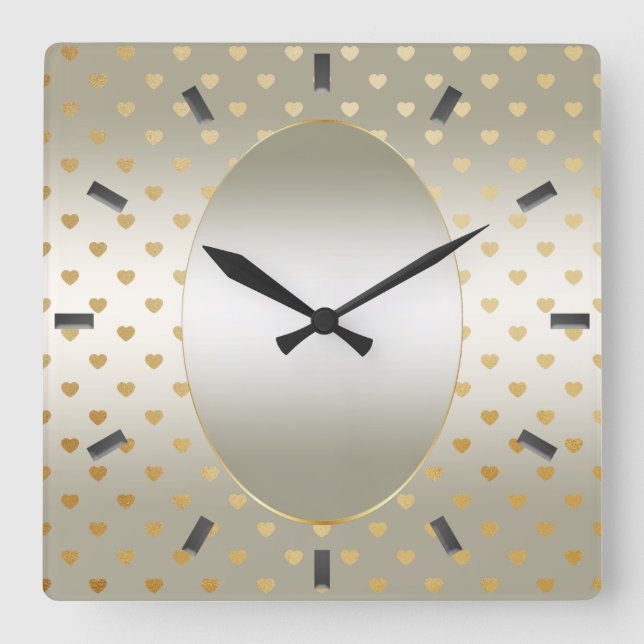 Horloge murale Gold Hearts (Recto)