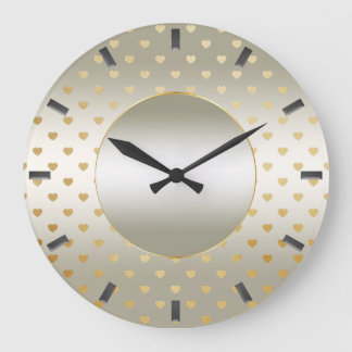 Horloge murale Gold Hearts